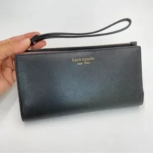 激安★PWRU7855 Kate spade Spencer Continental Wristlet NWT Kate Spade Spencer Continental Wristlet Black Saffiano